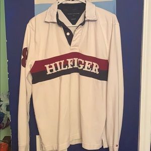 Tommy hilfiger long sleeve halfway button up